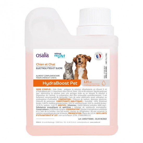 Osalia Hydraboost Pet réhydratation chiens et chats 125ml