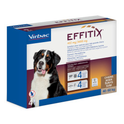 Virbac Effitix chien antiparasitaires 40 à 60kg - 4 pipettes