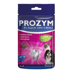 Ceva Prozym Plaque Off Croq' bouché hygiène bucco-dentaire chien et chat 16 x 60gr